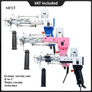 2 in 1 Tufting Gun Cut Loop Pile Pistola elettrica per tappeti Pistola per tessitura floccaggio Blu/Nero/Rosa 100-240 V SPINA UE
