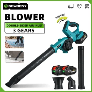 Soffiatore Elettrico NEWBENY 270 °   Aspiratore per foglie senza fili con regolazione della rotazione a 3 livelli, strumento per la pulizia di polvere e neve, compatibile con batteria Makita.