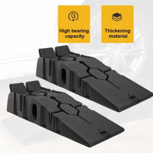 1 paio di rampe per auto pesanti nere da 2500 kg, rampe da lavoro antiscivolo, cambio olio per auto, riparazione, manutenzione, giacca, strumenti di sollevamento