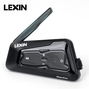 LEXIN-MeshCom citofono per cuffie Bluetooth e MESH per moto, con sistema di comunicazione Mesh, Audio-citofono parallelo, 24 Riders