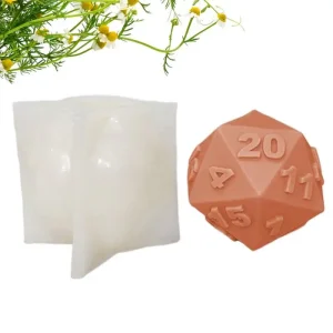 Stampi per dadi per stampi in resina epossidica per dadi D20 colata in resina stampi per dadi da gioco poliedrici per dadi in resina epossidica che fanno 3D