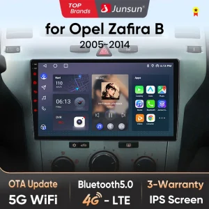 Junsun AI 4G LTE Wireless CarPlay Android Auto Autoradio Per Opel Zafira B Astra H 2005 2006 2007-2014 GPS Navi BT DSP RDS FM