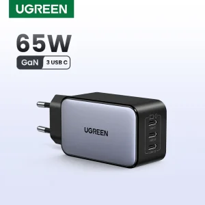 UGREEN 65W GaN Charger Quick Charge 4.0 3.0 PPS PD 3.0 caricabatterie rapido 3 USB C per Macbook Air laptop tablet iPhone 16 15 14 Pro