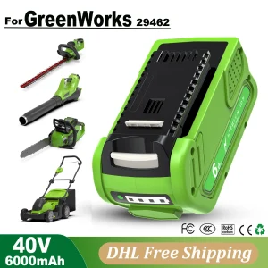 Batteria Turpow per Greenworks 29462 40v 6000mAh Batteria ricaricabile per 29472 29282 Batterie per utensili elettrici per GreenWorks 29462