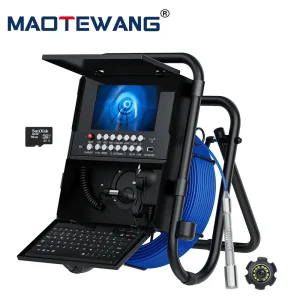 Telecamera per tubi di ispezione delle fognature con localizzatore di livello automatico e 512HZ tubo di scarico per fognature endoscopio industriale DVR endoscopio idraulico