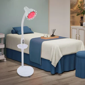 Lampada termica a infrarossi da 275 W 360 °   Lampada da forno a infrarossi per sollievo dal dolore regolabile con luce per fisioterapia a testa singola ruotabile con telecomando 220V