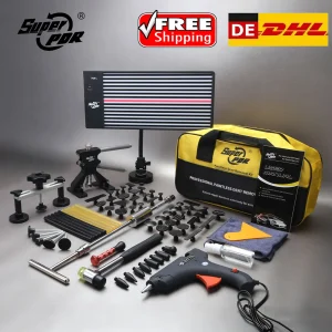 Super PDR Strumento professionale per la riparazione di ammaccature Strumento per la riparazione di ammaccature senza vernice Kit per la rimozione di ammaccature per auto Set di strumenti per