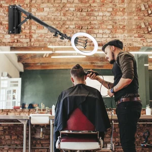 Kit luce ad anello da 22 “con supporto per braccio, luce Video a Led dimmerabile 3200-6500k, con borsa per il trasporto per telefono, barbiere, sala di bellezza