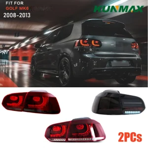Coppia di luci posteriori per auto per VW golf6 mk6 R20 2008-2013 Acqua che scorre Sfarfallio Indicatore di direzione Fanale posteriore golf 6