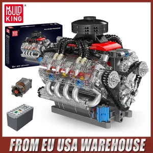 Stampo Re 10171 Tecnico Auto Building Block Motorizzato LSX454 V8 Motore di Mattoni Giocattoli di Montaggio Modello di Auto Parti Per Bambini Regalo Di Natale