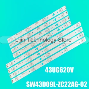 Striscia di retroilluminazione a LED per TV 43″43UG620V CRH-A4330300104L6CNRev1.0 CRH-A4330300105R6CNRev1.0 43UJ620V SW43D09L-ZC22AG-02