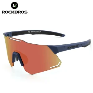 ROCKBROS Occhiali da bicicletta Occhiali da sole ultraleggeri fotocromatici polarizzati Occhiali da bici da strada comodi e portatili Attrezzatura da ciclismo