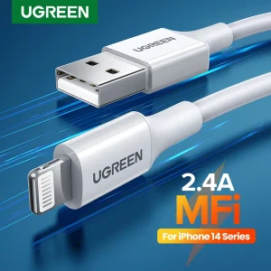 Cavo UGREEN MFi da USB a Lightning per iPhone 14 13 12 Pro Max 2.4A ricarica rapida per iPhone per cavo dati iPad
