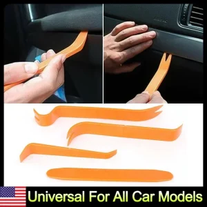 4PCS Strumento di rimozione del rivestimento dell’auto in plastica Interno cruscotto Porta Finestra Pannello Clip Set Auto Smontare Kit di strumenti Porta dell’autoradio 0,5 cm