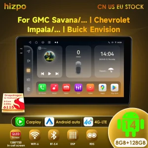 Hizpo Android autoradio Stereo per Chevrolet Silverado GMC Sierra Impala Traverse Avalanche Yukon Acadia Savana GPS Multimedia
