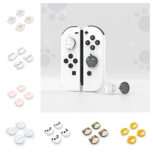 PlayVital Simpatici cappucci per joystick Cappucci analogici Impugnature per pollice per Nintendo Switch/Switch Lite/Switch OLED Joycon – Serie animali