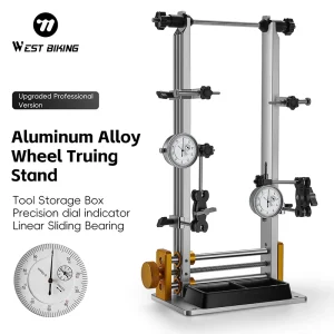 WEST BIKING Supporto Professionale per Centratura Ruote Bici, Stand per Correzione Cerchi, Strumento di Calibrazione Ruote Bicicletta