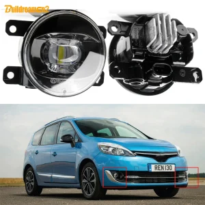 2 pezzi auto destra + sinistra fendinebbia DRL 30W 8000LM lente LED regolabile fendinebbia per Renault Scenic Grand Scenic II III IV 2003-2022