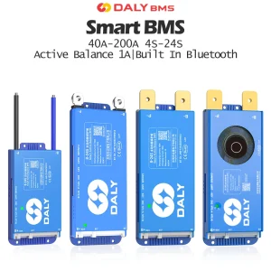 Daly Smart BMSWiFi 4S 12V 8S 24V 16S 48V 40A 100A 150A 200A Equilibrio attivo Protezione da sovraccarico/scarico per Sola/EV con BT