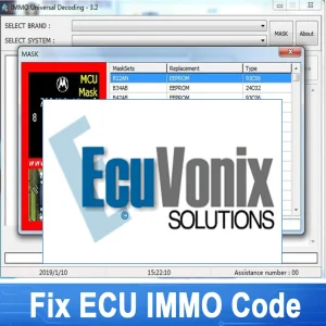 Soluzioni ECU Vonix IMMO Decodifica universale V3.2 Software per riparare e rimuovere il codice IMMO ECU funziona con UPA-USB funziona Win7-32bit