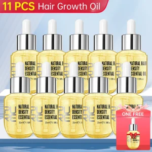 PURC 10PCS crescita dei capelli per uomo donna prodotti olio per capelli allo zenzero siero a crescita rapida trattamento del cuoio capelluto ricrescita Anti-perdita cura dei capelli