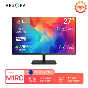 ARZOPA 27 pollici 180Hz QHD 2560×1440 115% sRGB Monitor IPS veloce Display per PC Monitor da gioco FreeSync M1RC