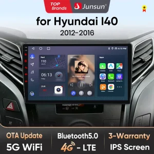 Junsun AI 4G LTE Wireless CarPlay Android Auto Autoradio Per Hyundai I40 2012 2013 2014 2015 2016 GPS Navi BT DSP RDS FM