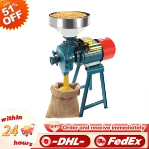 Smerigliatrice per cereali 2200W 220V Alimentazione elettrica/Riso Farina di mais Smerigliatrice per cereali secchi + Imbuto
