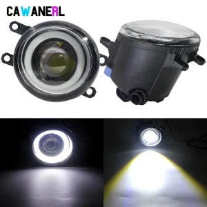 2 X Auto Fendinebbia Montaggio Angelo Occhio LED Nebbia Lampada di Guida DRL Per Toyota Tacoma Tundra Venza Hilux Solara Ractis Corolla Verso