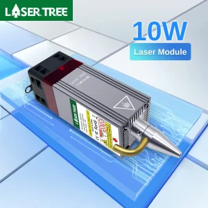 LASER TREE Modulo laser 10W Potenza ottica Testa laser a fuoco fisso con assistenza aerea per incisore laser CNC Taglio legno Strumenti fai da te