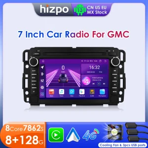 Hizpo 7 “Android Autoradio Per Chevrolet Silverado GMC Sierra Impala Traverse Avalanche Express Yukon Acadia Savana GPS Stereo