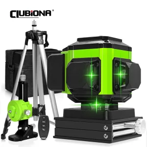 CLUBIONA IE12S Livello Laser 12 linee 3D autolivellante 360 croce orizzontale e verticale linea di raggio Laser verde Super potente