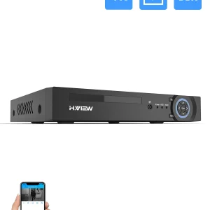 H.View 4K 8Ch Poe Nvr 8Mp Sistema di sicurezza CCTV Face Detection H.265 Sorveglianza di rete Registratore audio video xmeye Onvif