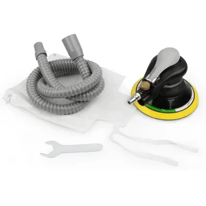 Levigatrice pneumatica per palme resistente Levigatrice orbitale casuale ad aria da 6 pollici con tubo flessibile e lucidatura per lavori metallici in cera di legno di metallo per auto