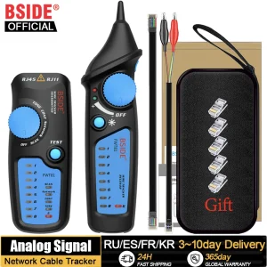 BSIDE Rilevatore di cavi di rete FWT81 RJ11/45 Lan Ethernet Tester per cavi di telefono Finder Telecom Tool lavoro elettrificato 48V