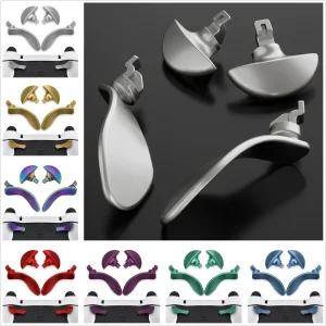 eXtremeRate Palette posteriori per controller PS5 Edge, sostituzione dei pulsanti posteriori intercambiabili in metallo da 4 pezzi – Argento metallizzato