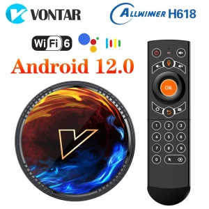 VONTAR H1 Android 12 TV Box Allwinner H618 Quad Core Cortex A53 Supporto 8K video BT Wifi6 Google Lettore multimediale vocale Set top box