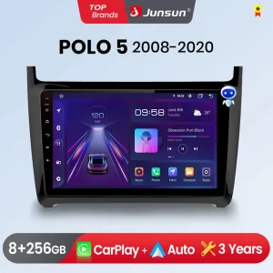 Junsun  Wireless CarPlay Android Auto autoradio per VW volkVolkswagen POLO 5 GPS sistemi intelligenti tereo Multimedia autoradio