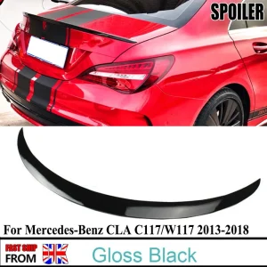 Spoiler di coda Per MERCEDES Benz CLA Serie W117 C117 CLA200 CLA250 2013-2018 NERO LUCIDO TRASCO POSTERIORE SPOILER AMG STYLE Trim