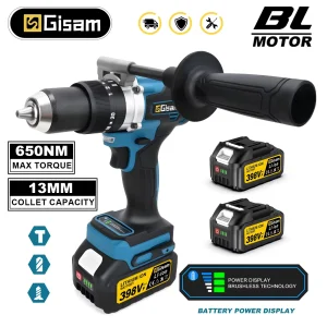 Gami 650NM 13MM Trapano elettrico senza spazzole 20 + 3 Coppia Trapano a percussione a batteria Cacciavite elettrico per Makita 18V Batteria Pin
