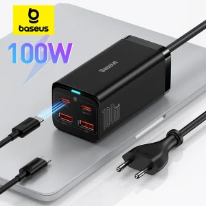 Baseus 100W 65W GaN Caricatore Desktop Laptop Caricatore rapido Adattatore 4 in 1 per iPhone 17 16 15 14 13 Pro Max Caricatore del telefono Samsung