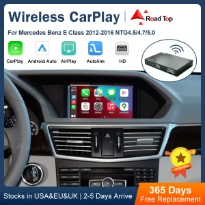 Road Top Wireless CarPlay per Mercedes Benz Classe E W212 W213 E Coupe C207 NTG4.5/4.7/5.0 2012-2016 con Airplay Android Auto