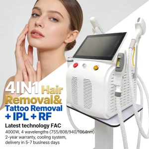 La migliore vendita 4 in 1 diodo laser Pico 808 Carbon Peel RF IPL macchina per la rimozione dei tatuaggi con depilazione laser a picosecondi