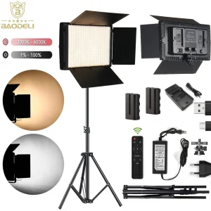 Luce da studio fotografico a LED per giochi Youbute Illuminazione video dal vivo sulla fotocamera 50W Lampada da pannello portatile per registrazione video NPF550