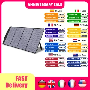 ALLPOWERS Pannello solare pieghevole da 18 V, caricatore solare mobile da 60/100/140/200 W per alimentatore, laptop, generatore solare, pesca