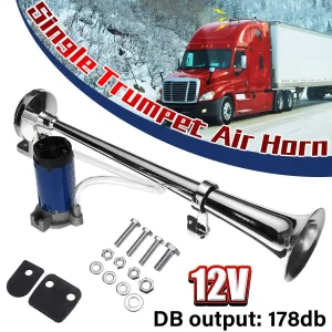 Clacson per auto Super forte 12V 178DB tromba singola tromba d’aria con compressore per auto camion barca treno tutti i tipi di automobili