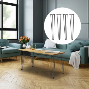 SucceBuy 4 pezzi gambe da tavolo in metallo 16-40 pollici 3 aste gambe per mobili a forcina panca per la casa fai da te scrivania da pranzo piedi per tavolino da caffè