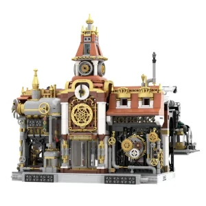 2788PCS Stazione ferroviaria Steampunk Grandi blocchi di costruzione Stazione ferroviaria meccanica Modello Decorazione desktop Giocattoli fai da te per regalo per bambini