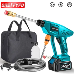 Lavatrice elettrica senza fili ad alta pressione mini lavaggio ricaricabile pistola ad acqua a spruzzo batteria per auto per batteria Makita 18v