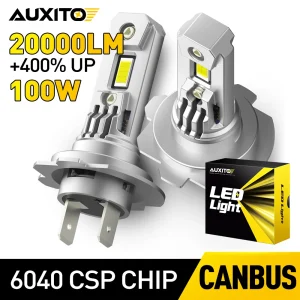 AUXITO 2 pezzi Turbo H7 LED Canbus luci per auto 100W faro senza errori per Audi A5 A3 V8 Q5 A4 B8 A4 Ford Focus BMW E46 Opel Zafira B